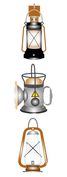 Lanternes pour mineurs et spéléologues — Image vectorielle