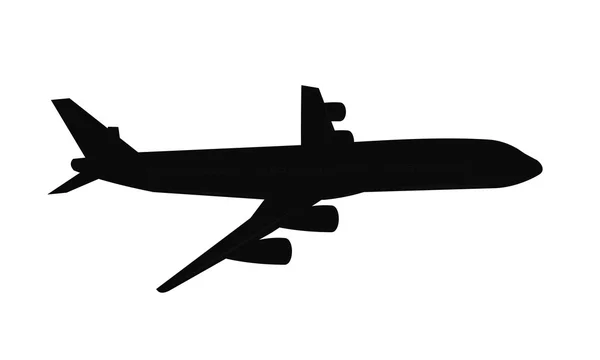 Sziluettje repülőgép — Stock Vector