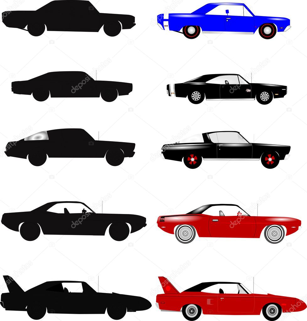 Muscle cars set