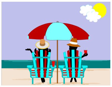 On vacation concept clipart