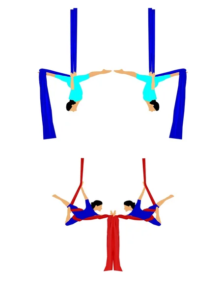 Bailarinas de seda — Archivo Imágenes Vectoriales