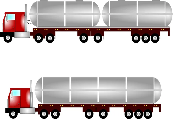 Tanker trucks — Stock Vector