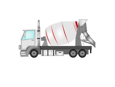 Cement truck clipart