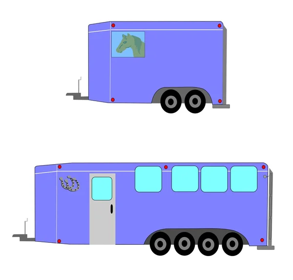 Horse trailers — Stock Vector