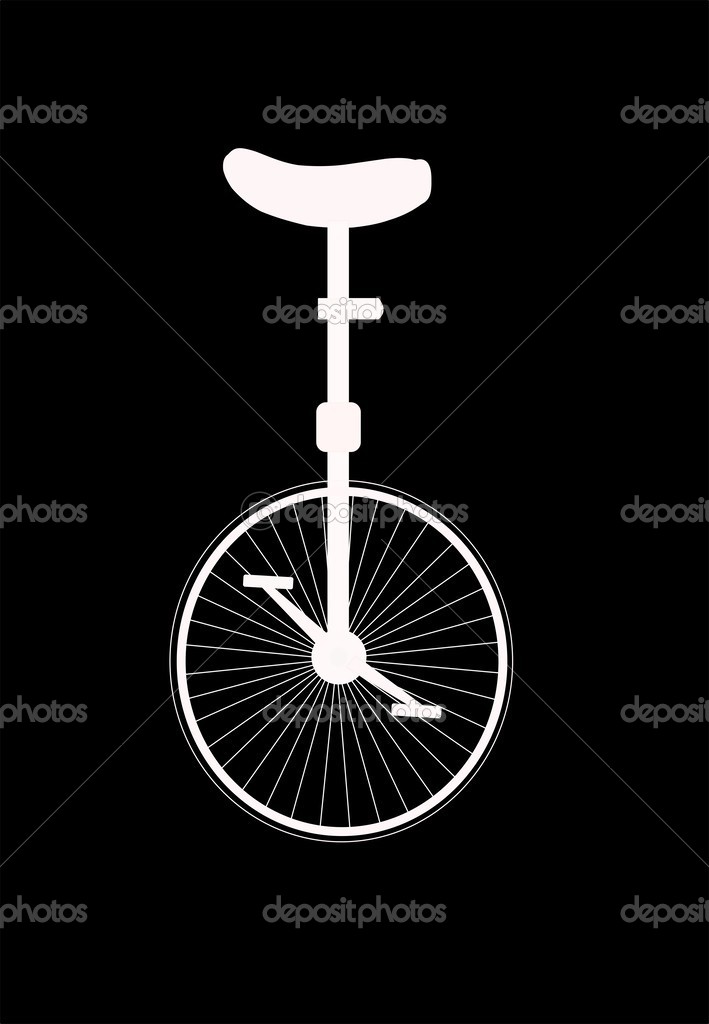 Unicycle in silhouette Stock Vector Image by ©retroartist 33425227