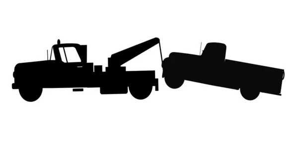 Pickup truck tažené — Stockový vektor