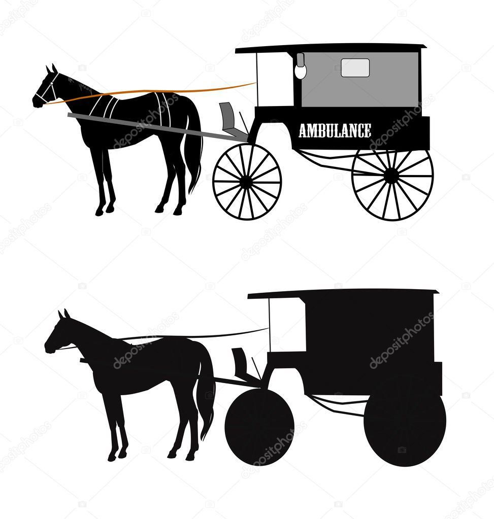 Horse drawn ambulance
