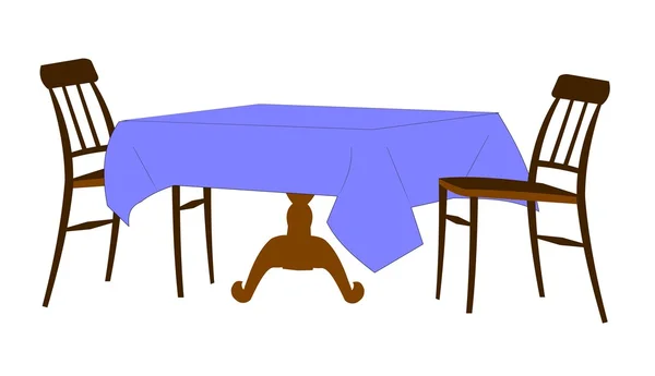 Tisch und Stuhl Set — Stockvektor