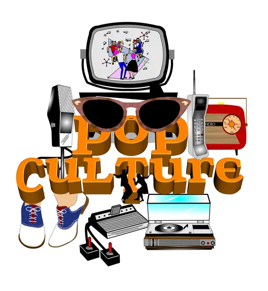 Popkultur — Stockvektor