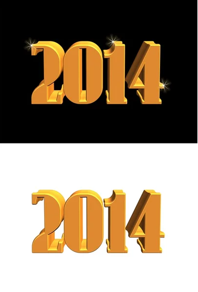 新的一年 2014年设计概念 — 图库矢量图片