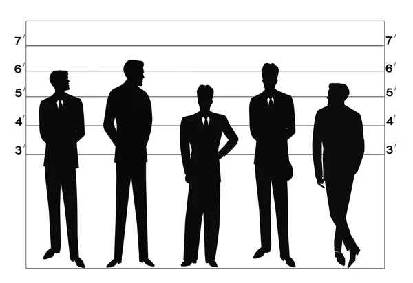 Police lineup — Stock Vector