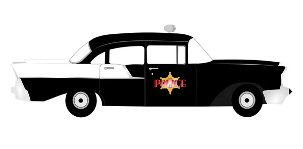 Vintage carro de polícia — Vetor de Stock