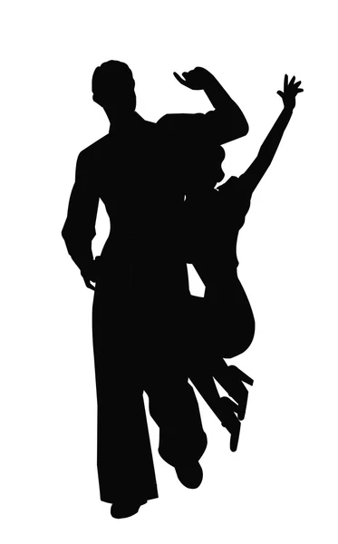 Swing dancers — Stock Vector