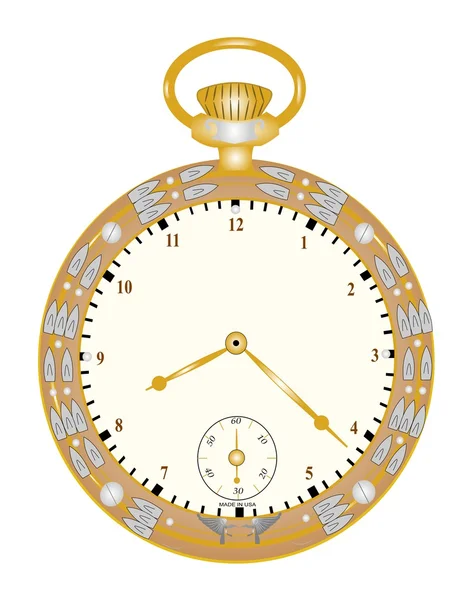 Vintage reloj de bolsillo adornado — Foto de Stock
