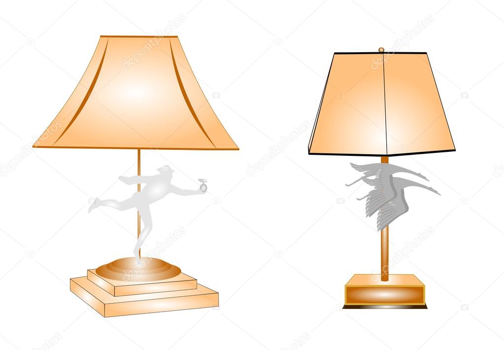 Retro table lamps from thirties