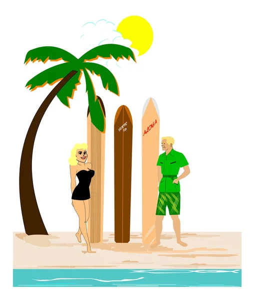 Concept de surf up — Image vectorielle