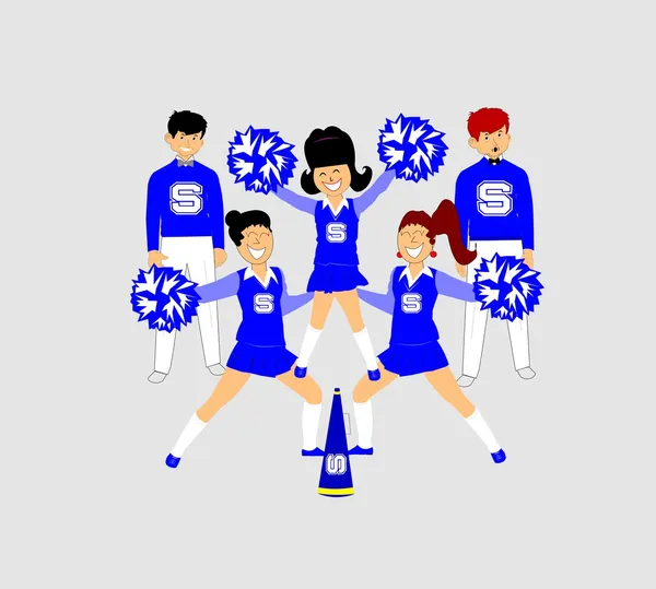 Cheerleaders — Stockvector