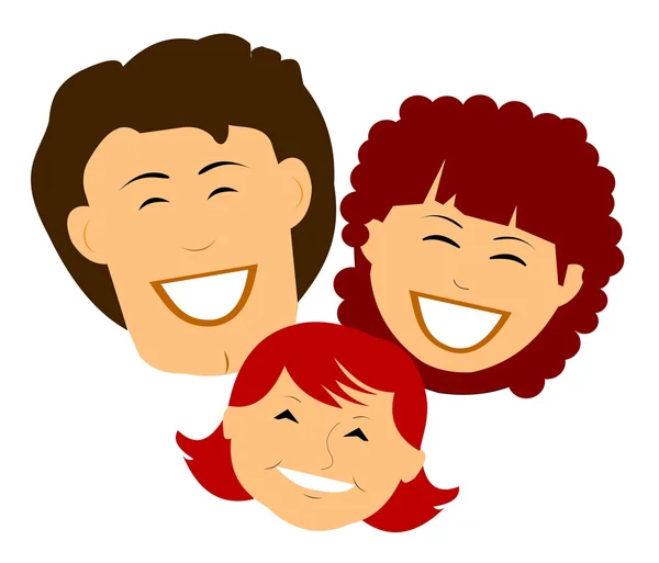 Szczęśliwa rodzina retro — Wektor stockowy