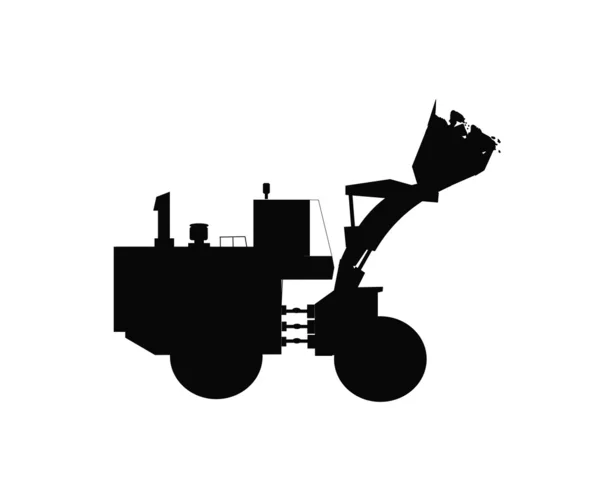 Dozer avec seau plein — Image vectorielle