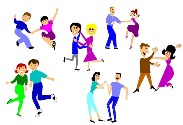 Fiesta de baile retro — Vector de stock