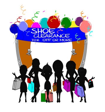 Shoe sale clipart