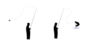 siluet Balıkçılık Fly