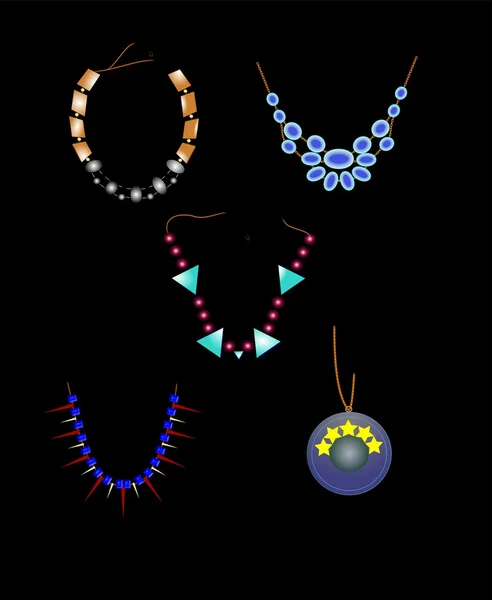 Necklaces — Stock Vector