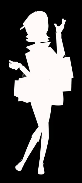 Chick in silhouette Stock Vector