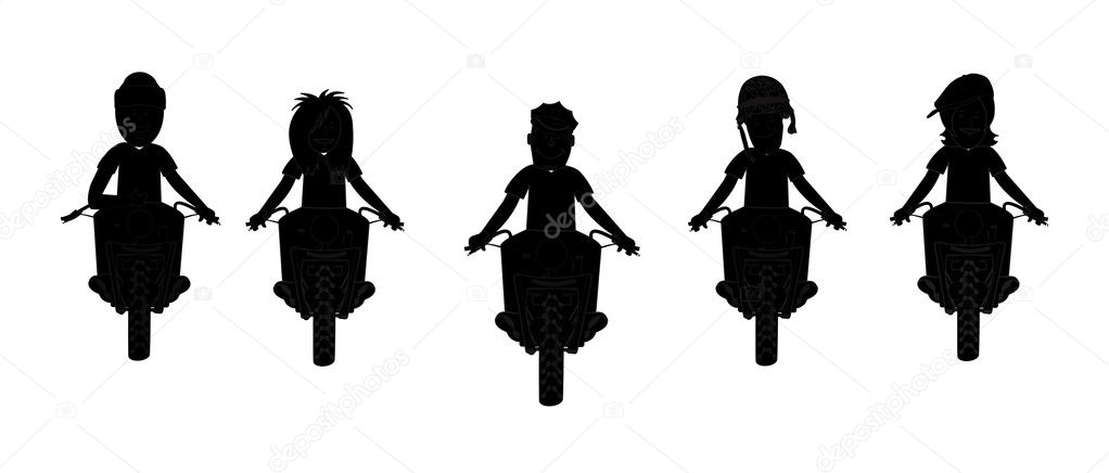 Bikers silhouette