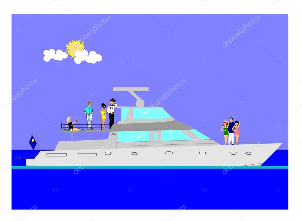 People on yacht