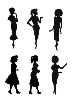 kadın silueti küme