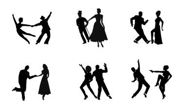 Dance couples clipart