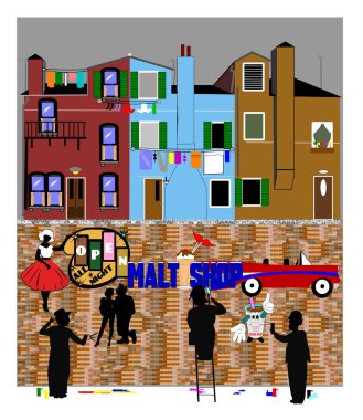 Retro graffiti arka plan