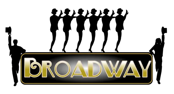 Broadway kavramı koro ile — Stok fotoğraf