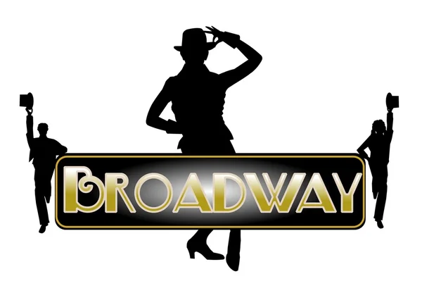 Broadway concept with principle female dancer — Stock Photo, Image