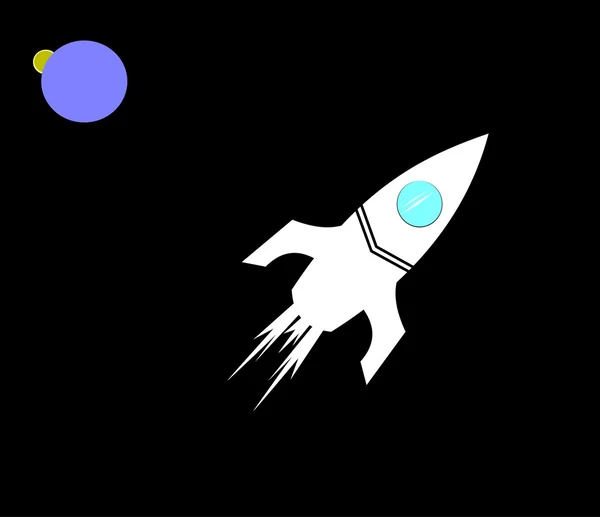 Raket i rymden — Stockfoto