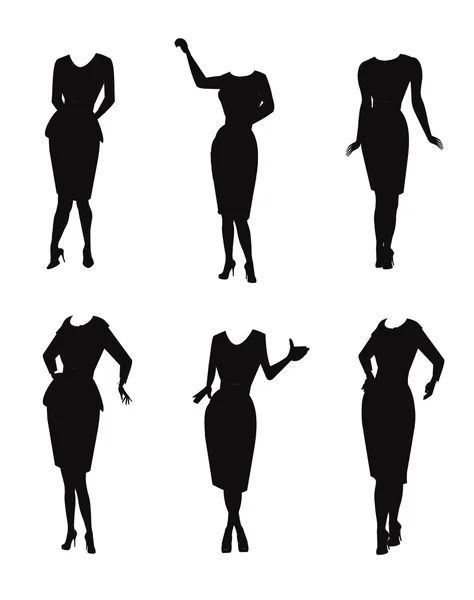 Women in silhouette — Stock Vector