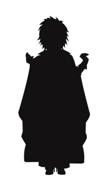 Bayan dracula olarak siluet