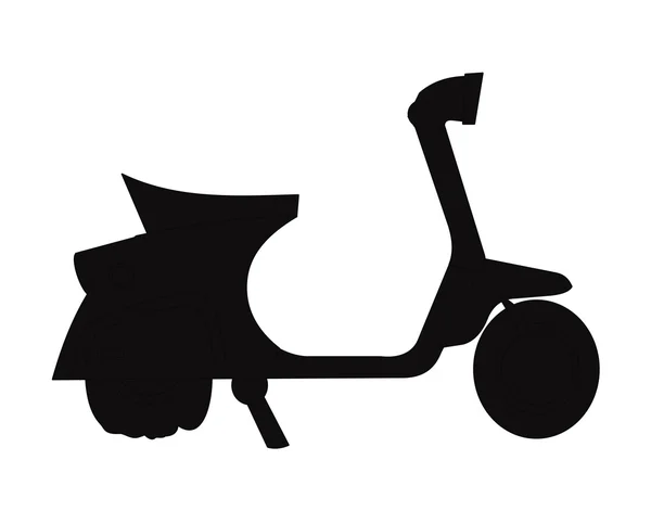 Scooter con pneumatico posteriore piatto — Vettoriale Stock