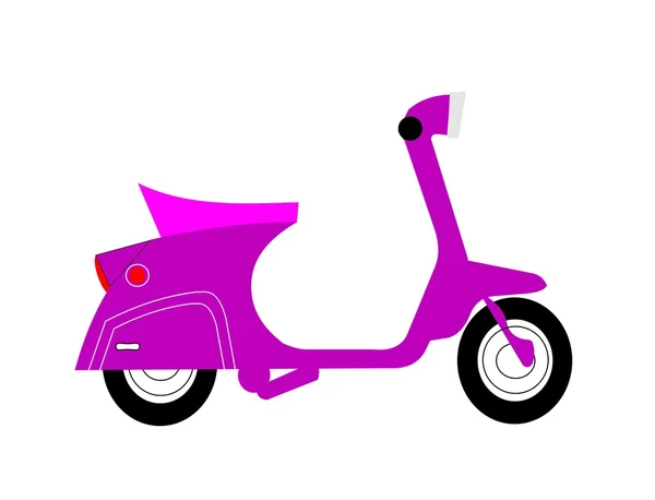 ピンクのスクーター — ストックベクタ
