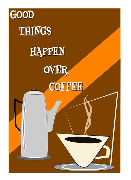 Les bonnes choses arrivent autour du café — Photo