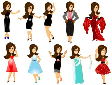 kadın moda ve gecesine