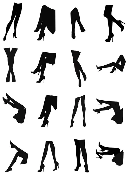 Jambes en silhouette — Image vectorielle