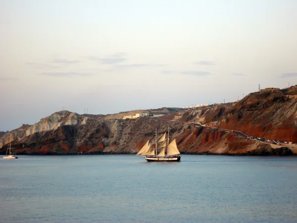 Zonsondergang. graden. Santorini — Stockfoto