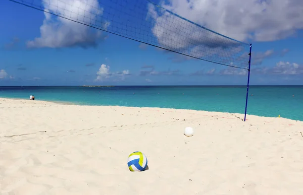 Campo Voleibol Paradise Beach Nassau Bahamas — Foto de Stock