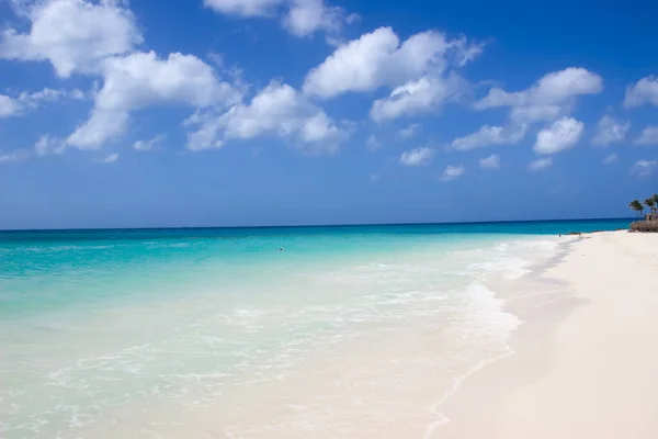 Vacker Vit Sandstrand Aruba — Stockfoto