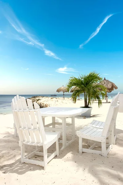 Spiaggia Reastaurant Sulla Costa Caraibica Aruba — Foto Stock