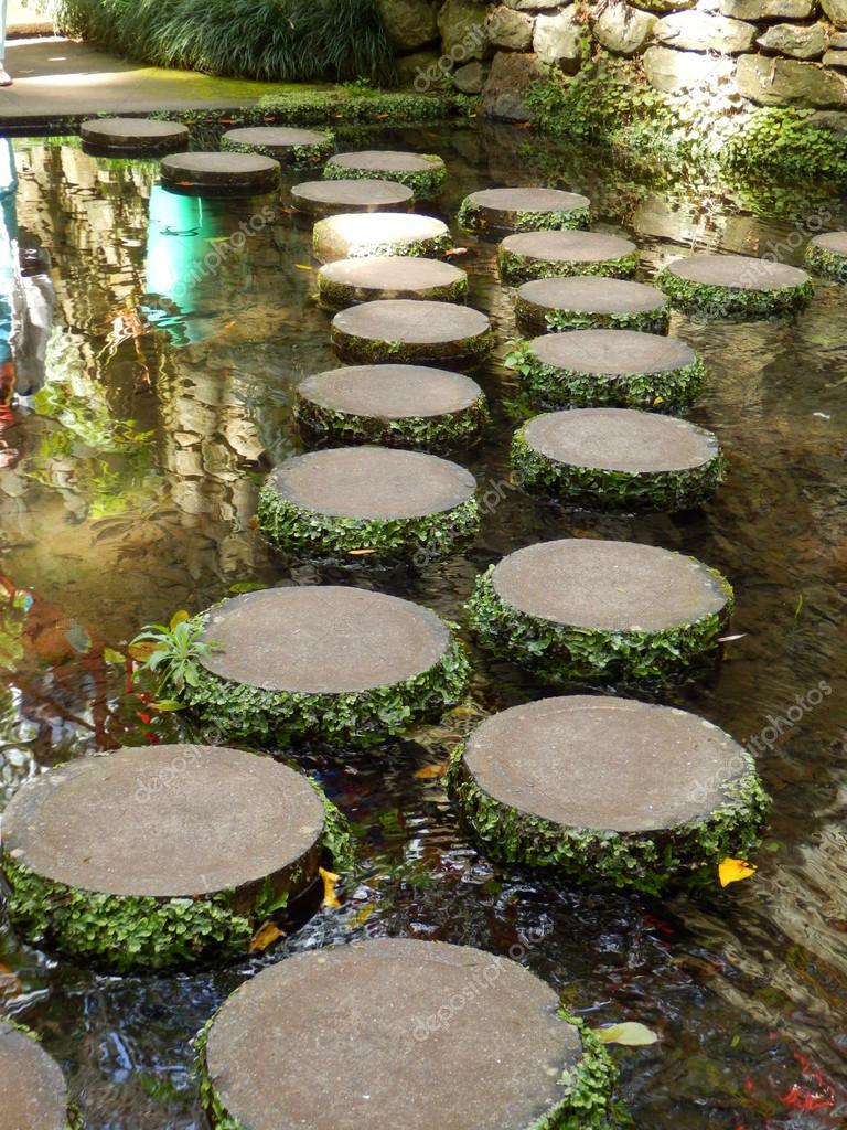 Tree trunk stepping stones Stepping Stones — Stock Photo
