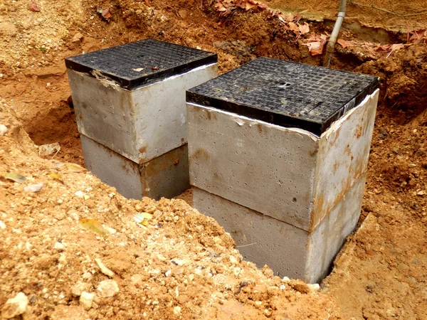 Escotillas de inspección de tanques sépticos — Foto de Stock