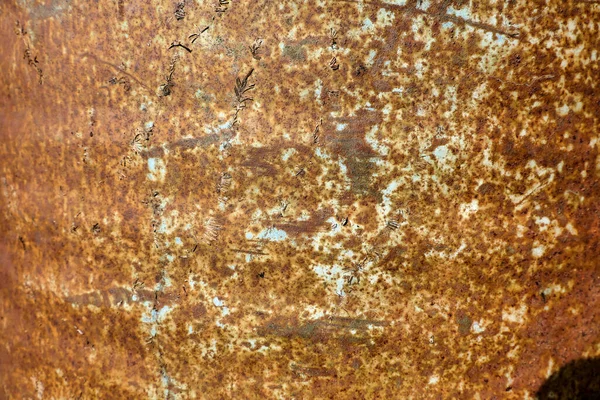Detail Vnějšího Povrchu Rezavého Sudu Olejem — Stock fotografie